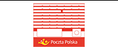 Czerwony druczek przelewu z logo Poczty Polskiej, ikonka przelewu tradycyjnego w Tpay